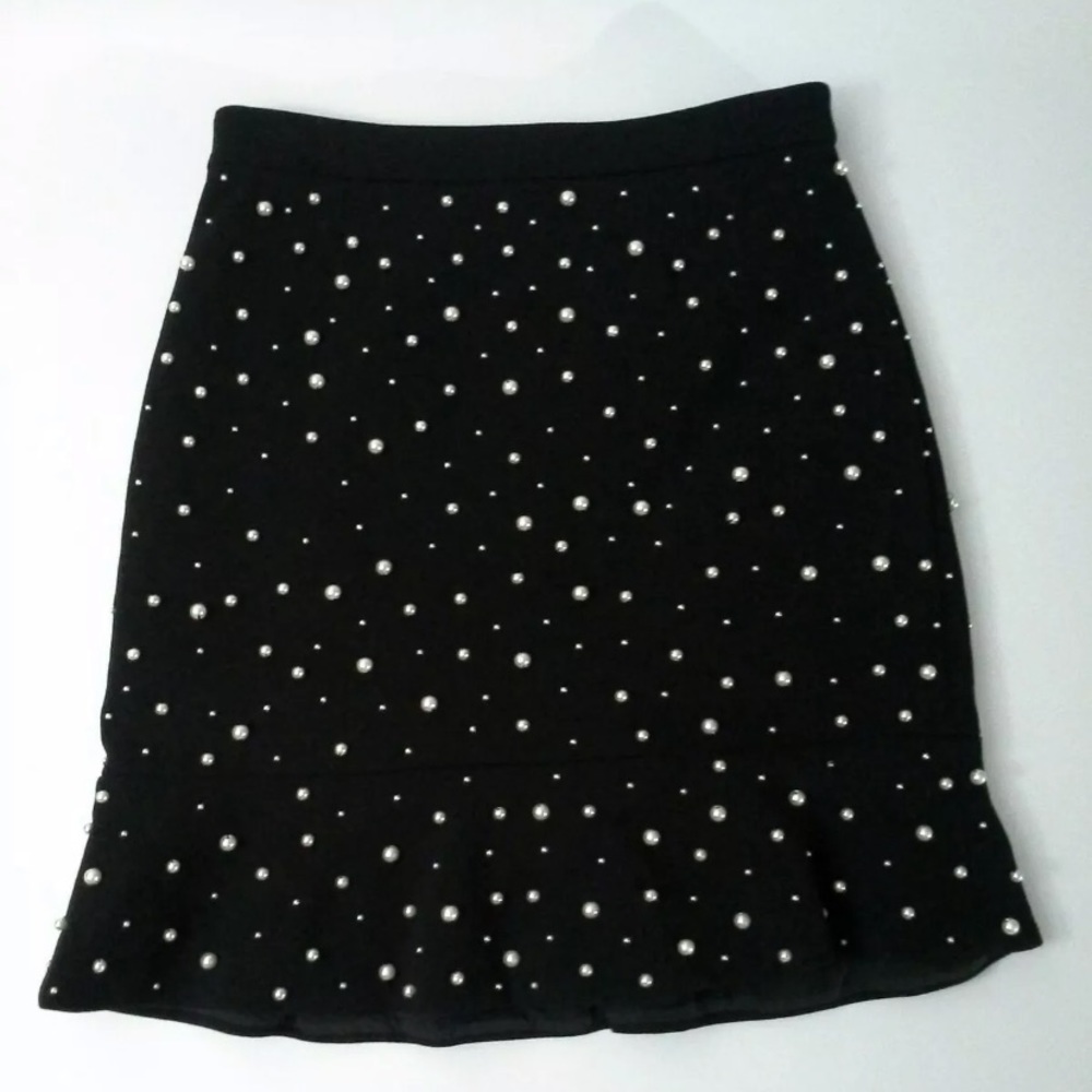 Club Monico safiya skirt black hand embroidered
